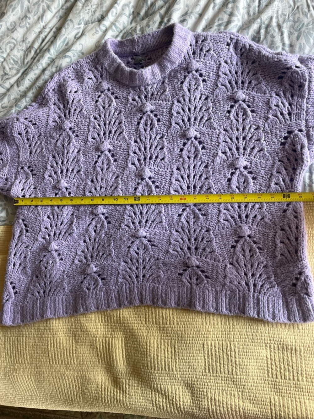 Aerie Lavender Knit Sweater Size Large | Textured Crewneck - Picture 3 of 5